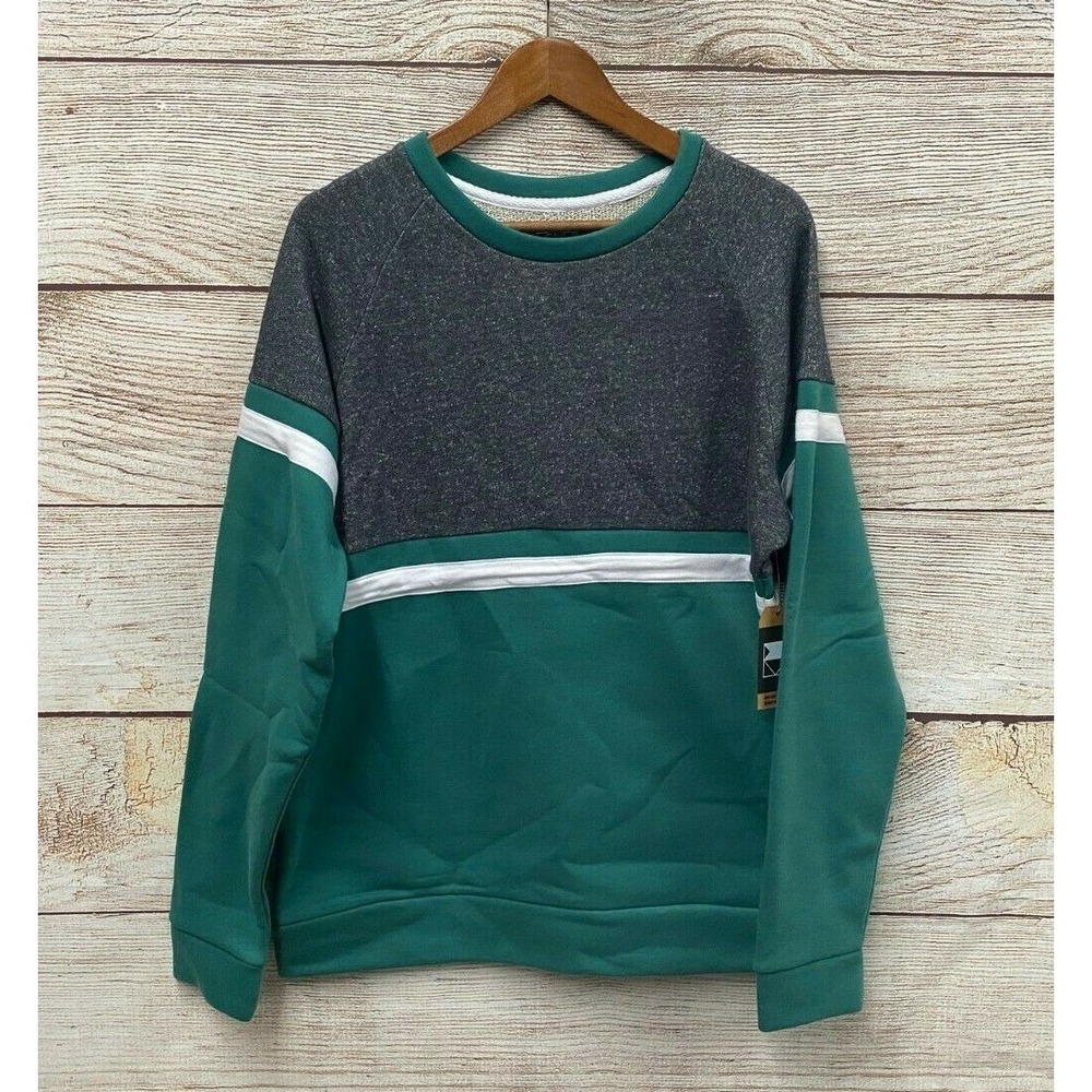 Dikotomy Co Sweatshirt Mens Large Green & Grey Crewneck Pullover Sweatshirt New